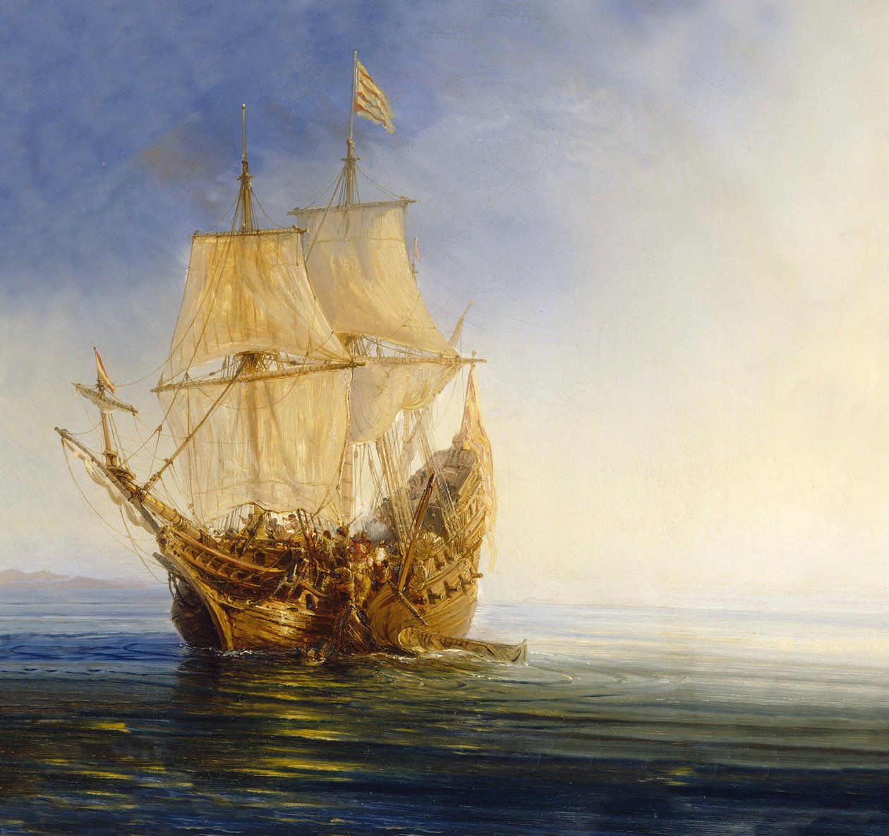 Fang en galjon af Jean Antoine Theodore Gudin