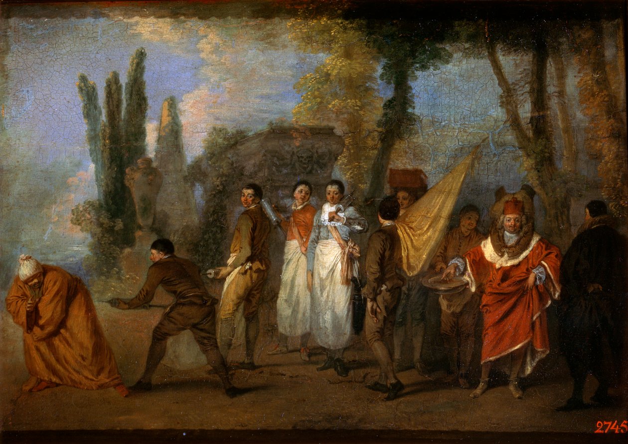 En satire over læger, c1708 af Jean Antoine Watteau