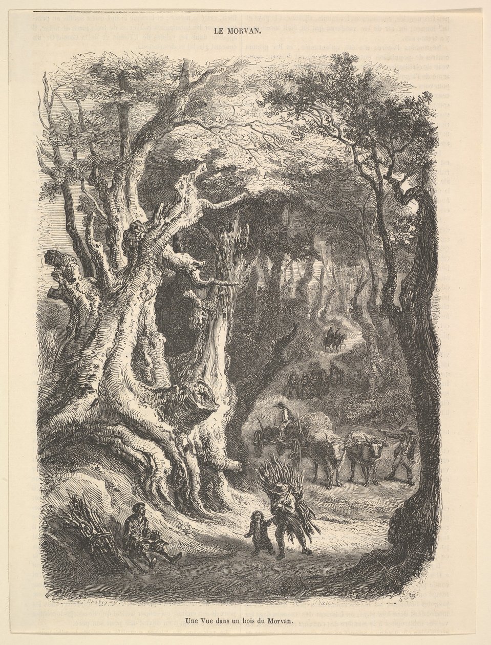 En udsigt i Morvan-skoven, 1837-66. af Jean Antoine Watteau