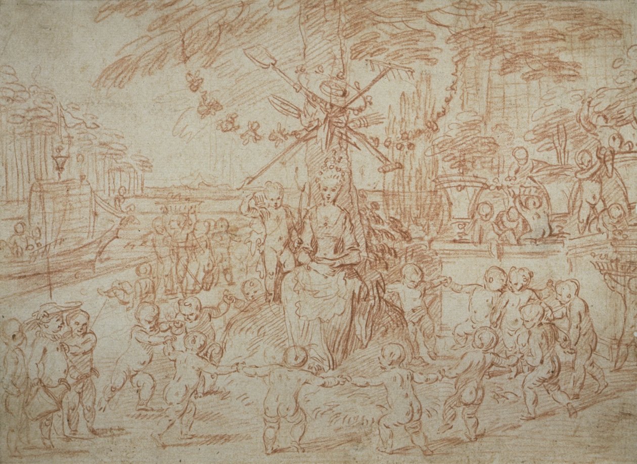 Allegori om foråret eller de unge gartnere af Jean Antoine Watteau