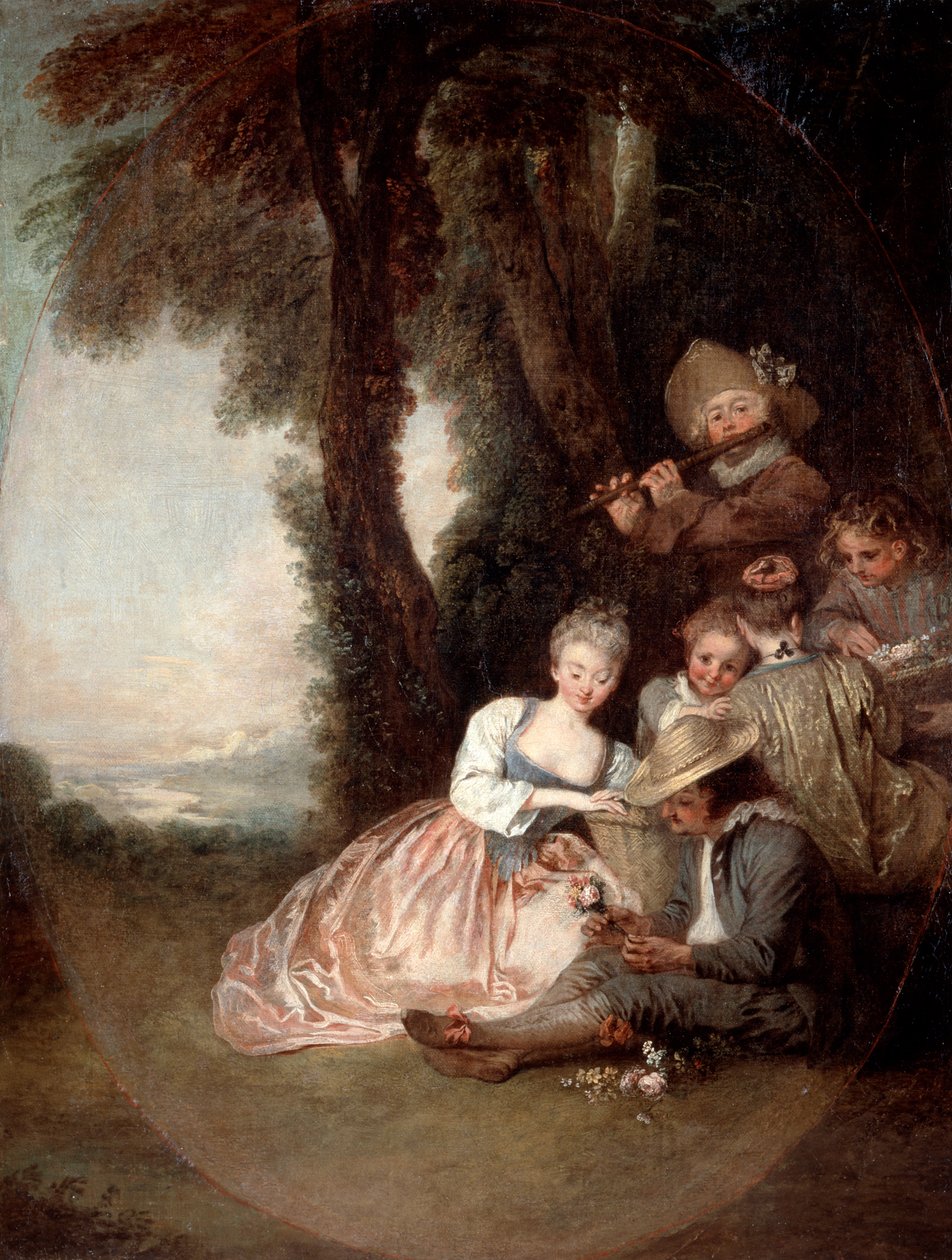Champetrekoncert, 1715 af Jean Antoine Watteau
