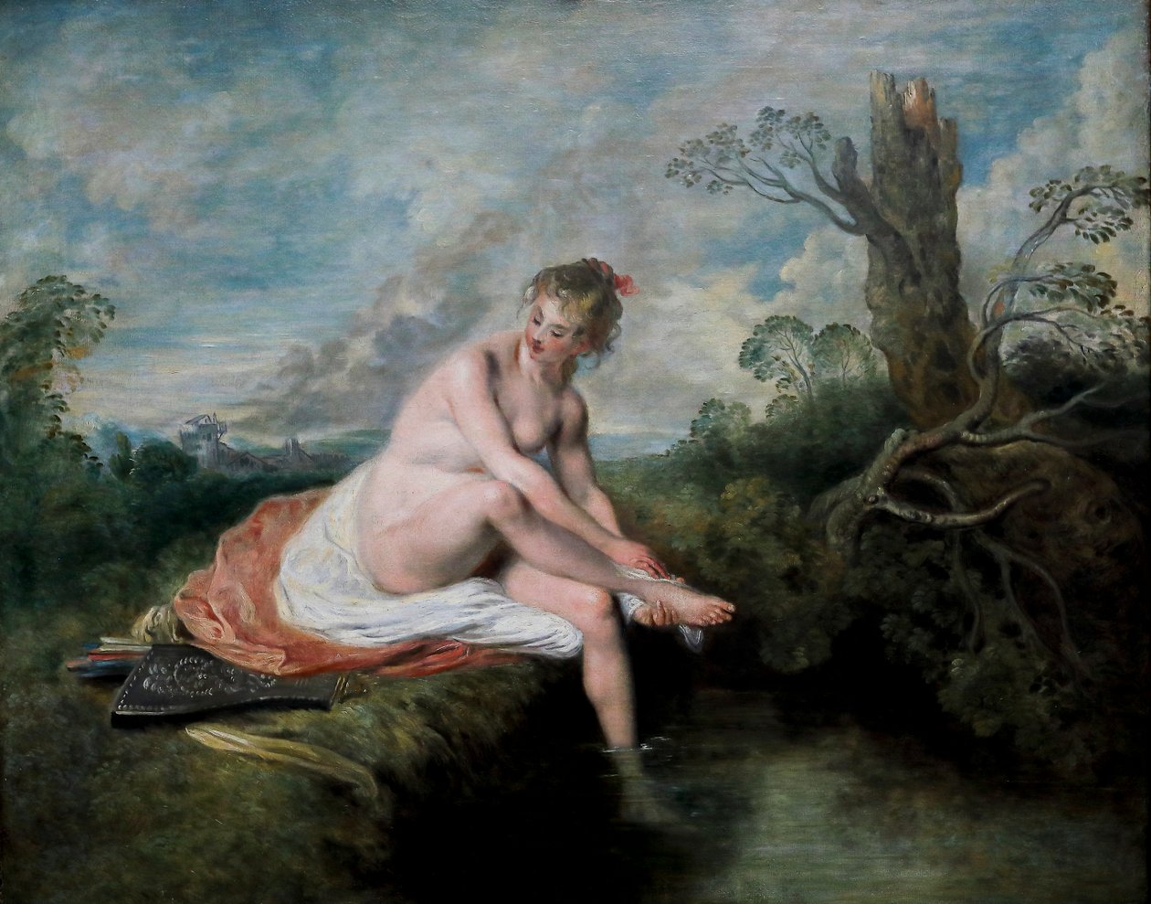Diana kylpylässään af Jean Antoine Watteau