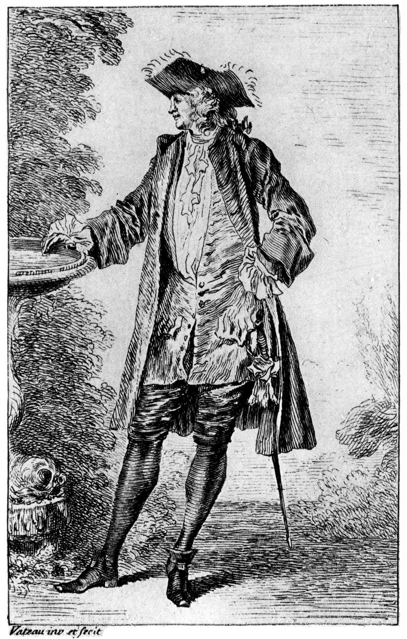 Figur, c1700-1720, 1924 af Jean Antoine Watteau