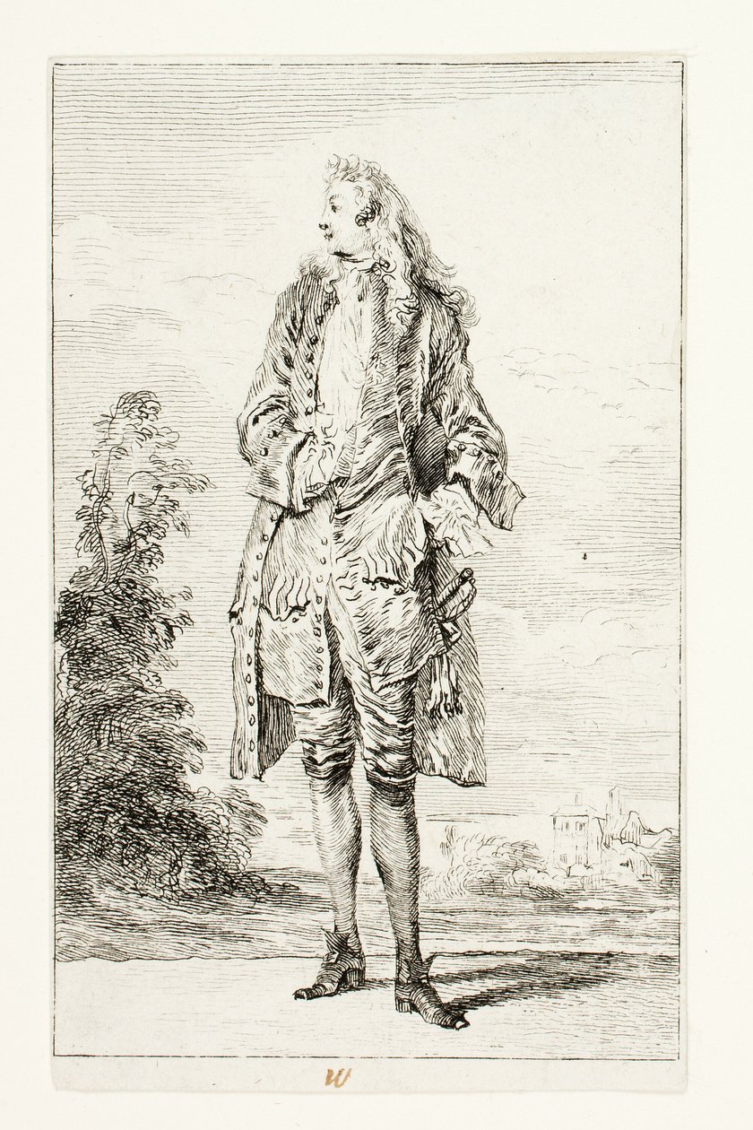 Herre, Hånd i Vest af Jean Antoine Watteau