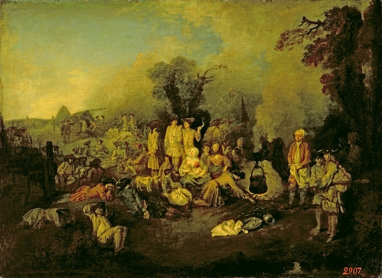 Sigøjnerlejr af Jean Antoine Watteau
