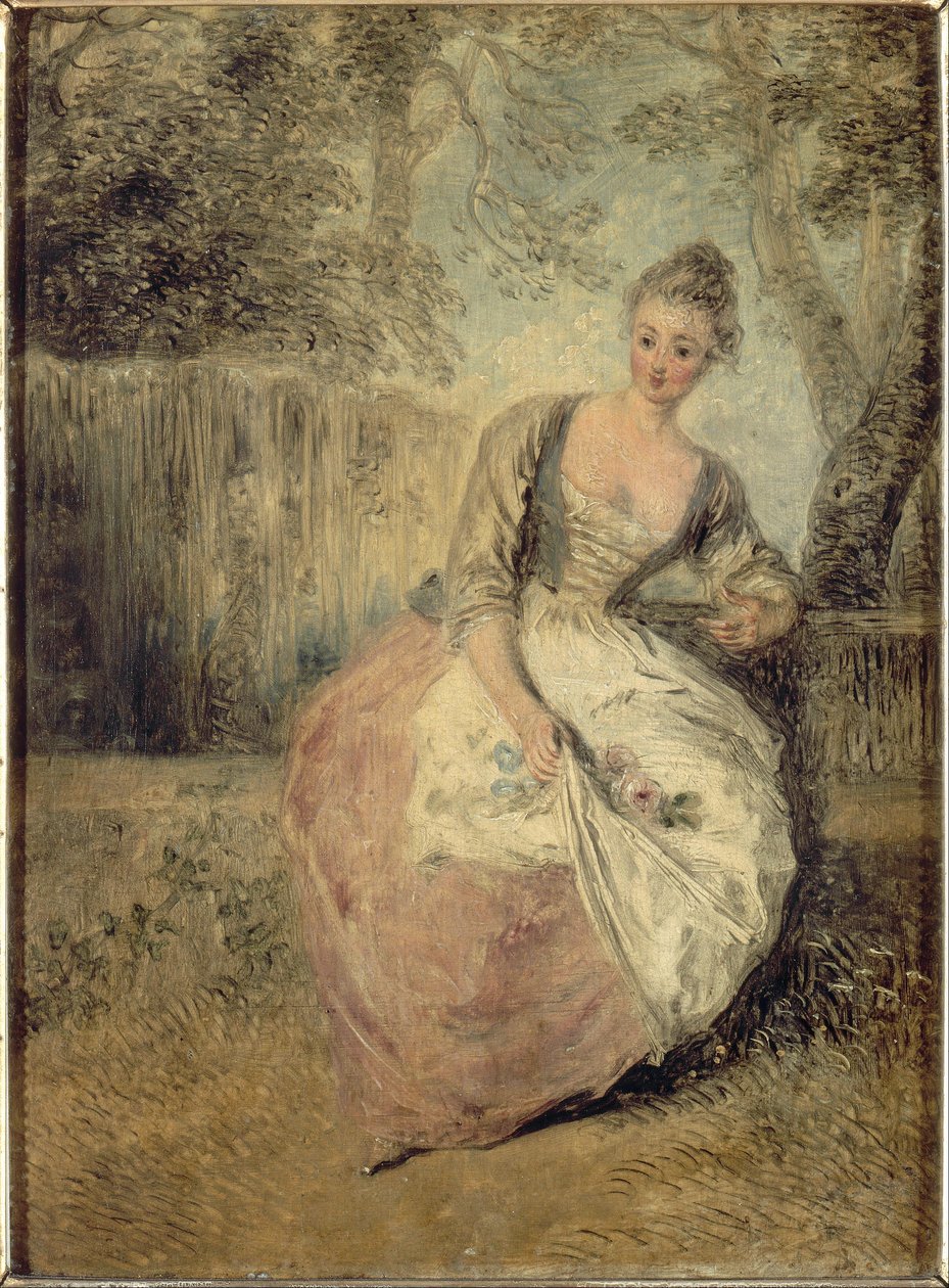 Den rastløse elsker af Jean Antoine Watteau