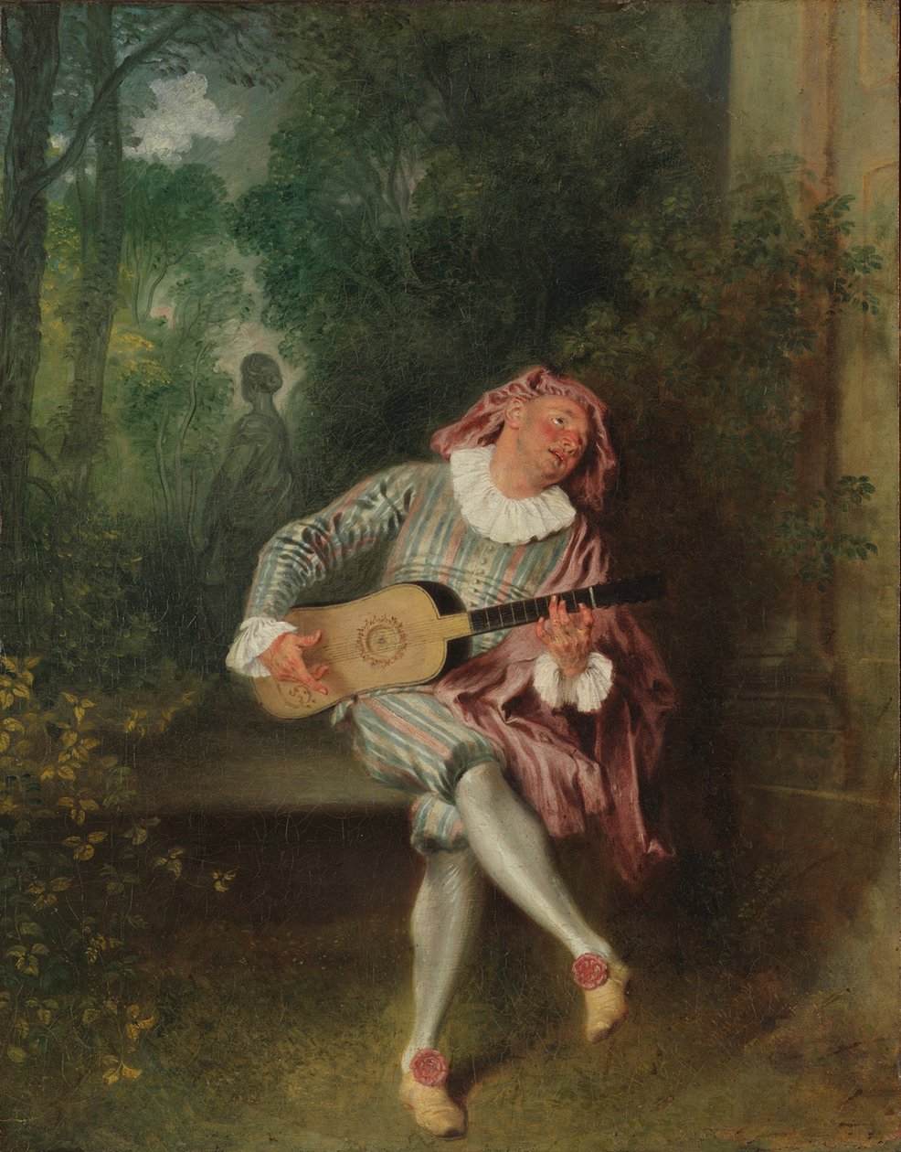 Mezzetin, ca. 1718-20 (olie på lærred) af Jean Antoine Watteau