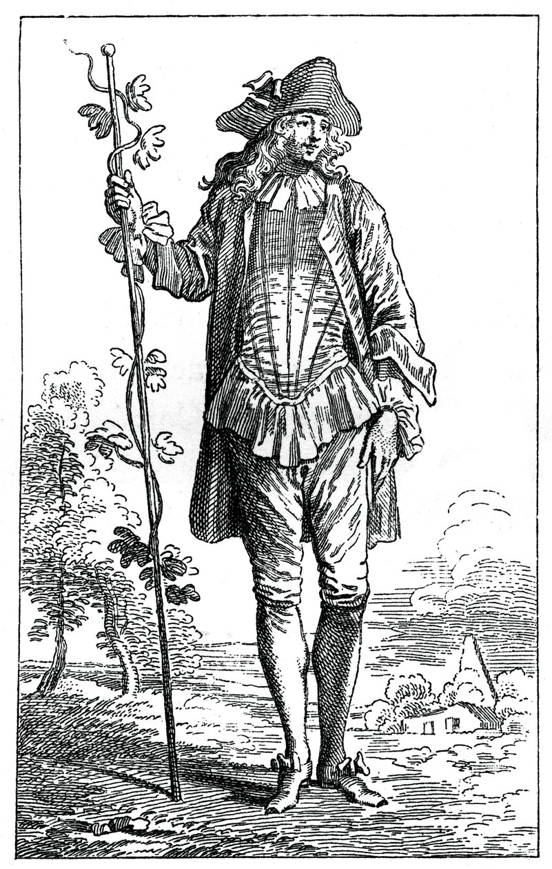 Bondedragt, 1885 af Jean Antoine Watteau