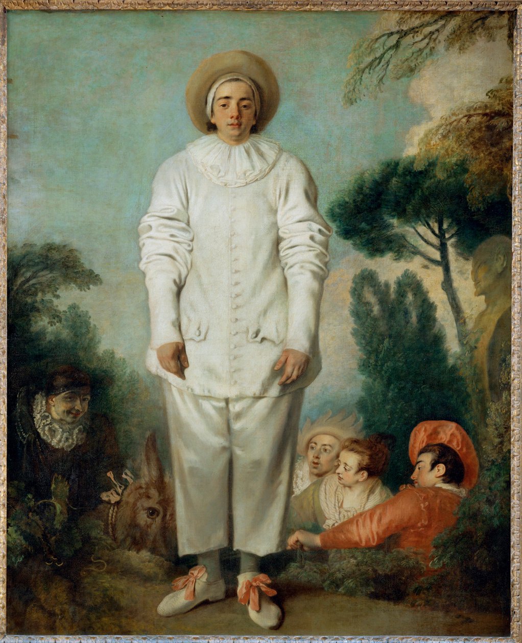 Pierrot, tidligere kendt som Gilles ... af Jean Antoine Watteau