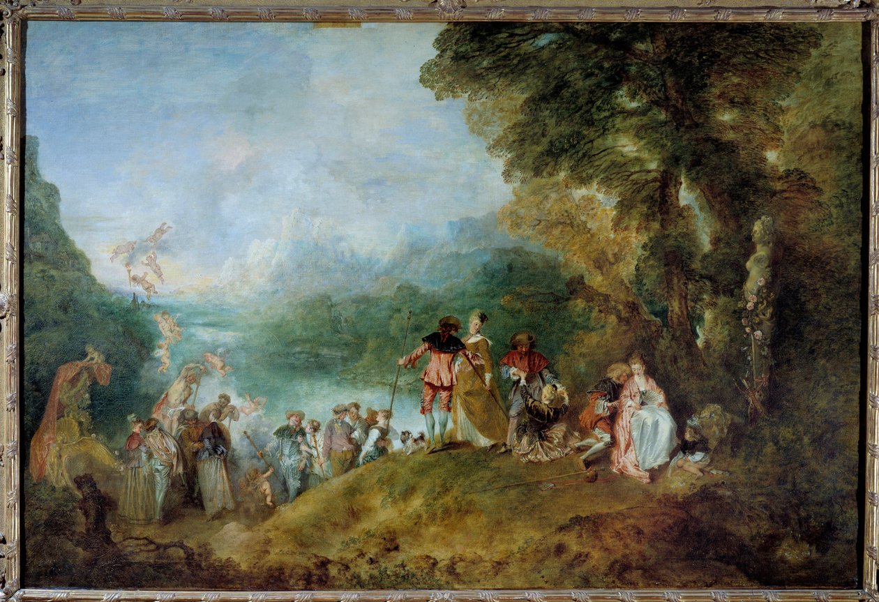 Pilgrimsrejse til Isle of Cythera (omskibning for Cythera) af Jean Antoine Watteau