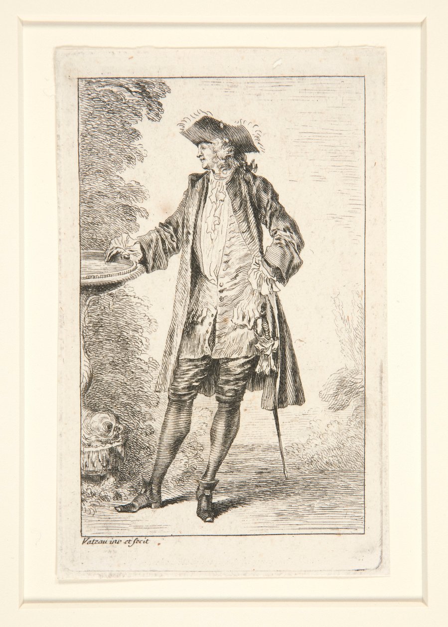Tallerken fra serien Figures de mode (Figures of Fashion) af Jean Antoine Watteau