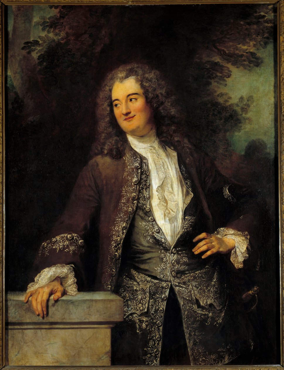 Portræt af et Gentilman-maleri af Jean Antoine Watteau (1684-1721) 1715 Søn. 1,3x0,97 m af Jean Antoine Watteau