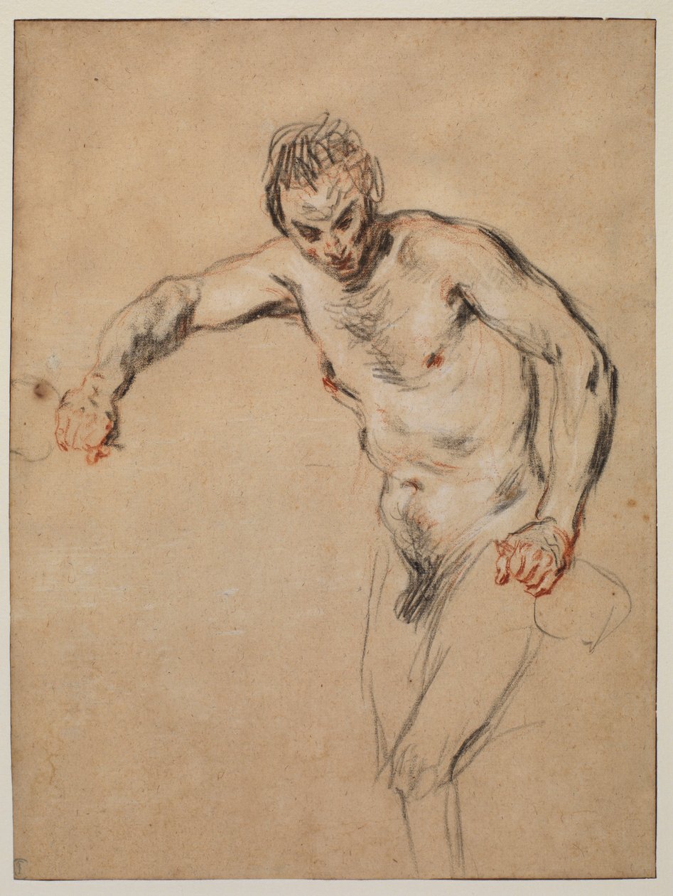 Satyr skænker vin, 1717 af Jean Antoine Watteau