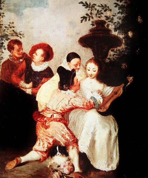 Studie til The Storyteller (se også 182573) af Jean Antoine Watteau