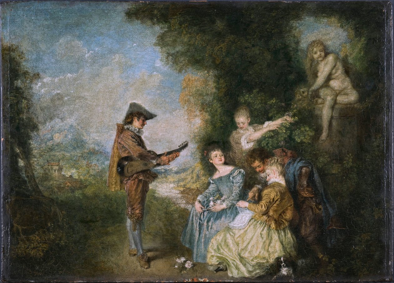 Svensk: Kærlighedslektionen
 Kærlighedslektionen af Jean Antoine Watteau