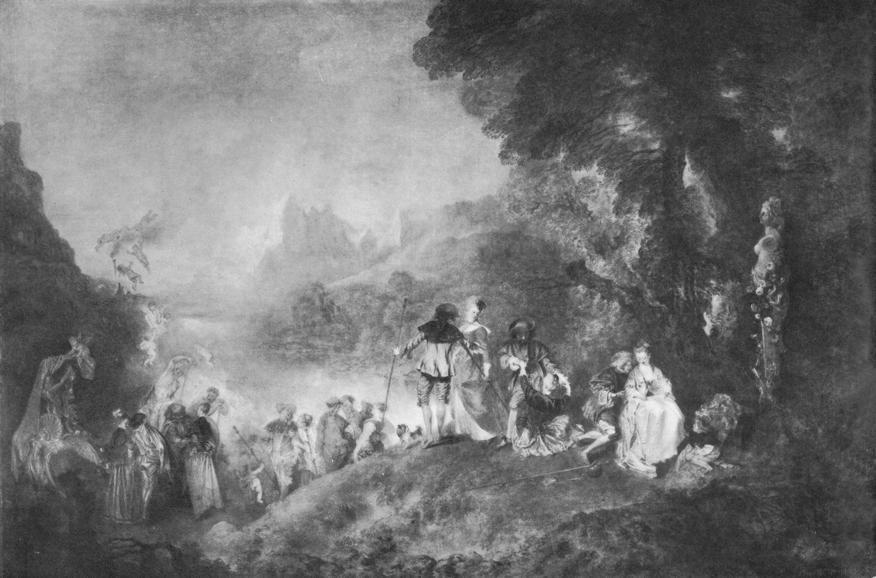 Indskibningen til øen Cytherea, 1717, 1912 af Jean Antoine Watteau
