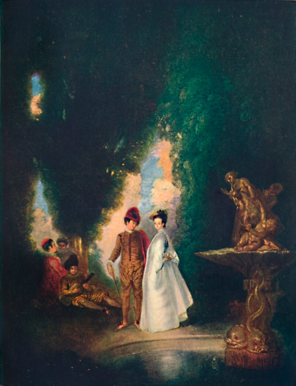 The Fountain, c1700-tallet, 1911 af Jean Antoine Watteau