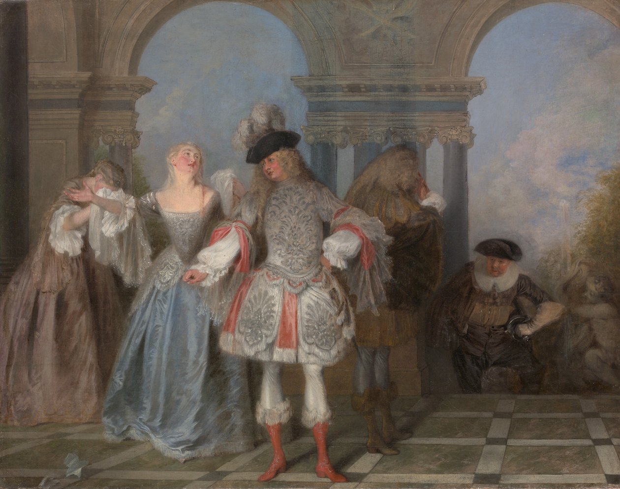 De franske komikere, ca. 1720. af Jean Antoine Watteau