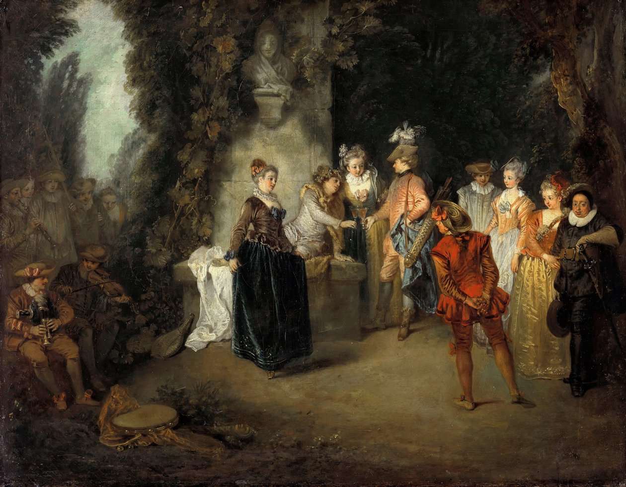 Den franske komedie, efter 1716 af Jean Antoine Watteau