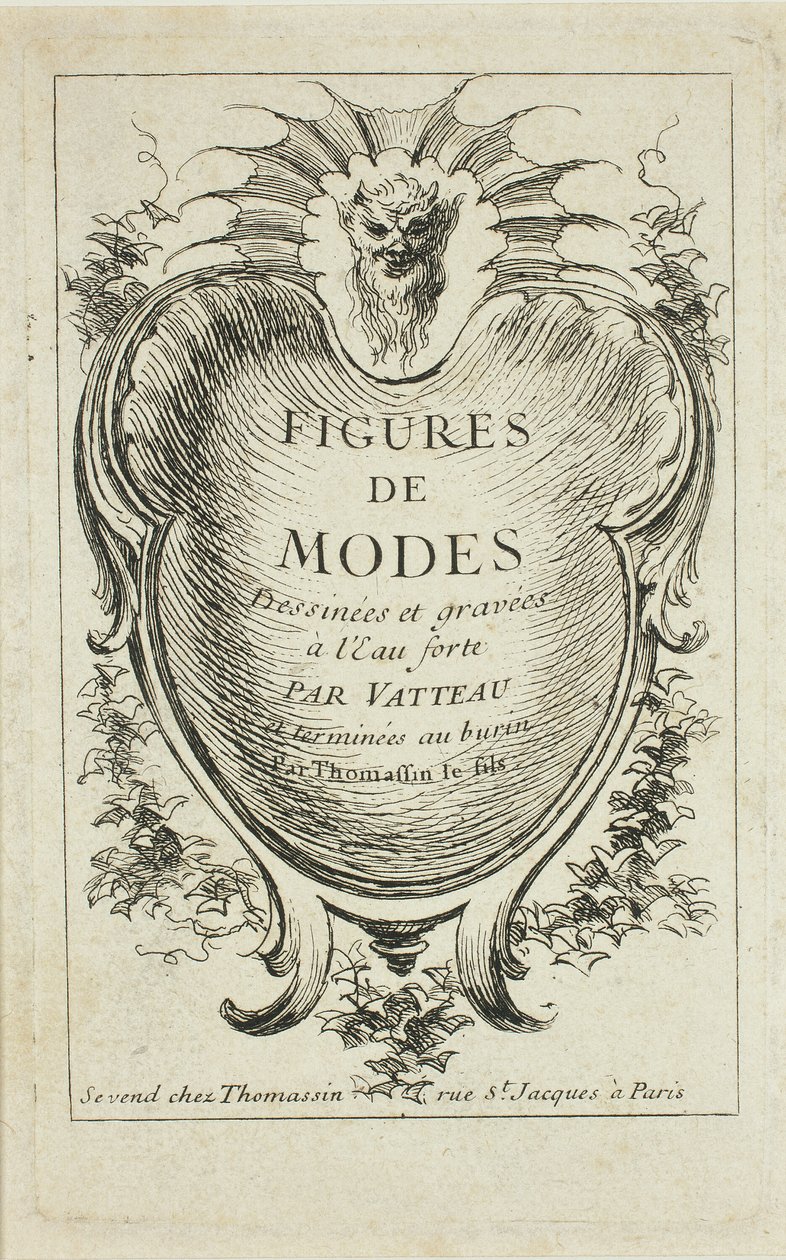 Titelsiden, fra Figures de modes af Jean Antoine Watteau