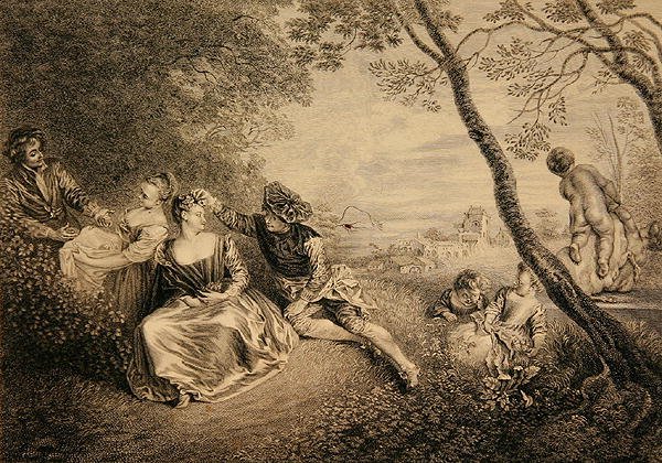 Forlystelser Champetres af Jean Antoine Watteau