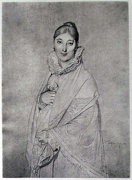 Portræt af en kvinde af Jean Auguste Dominique (after) Ingres