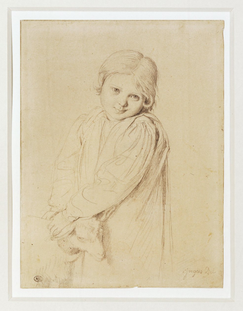 Charlotte-Madeleine Taurel, datter af gravøren ... af Jean Auguste Dominique Ingres