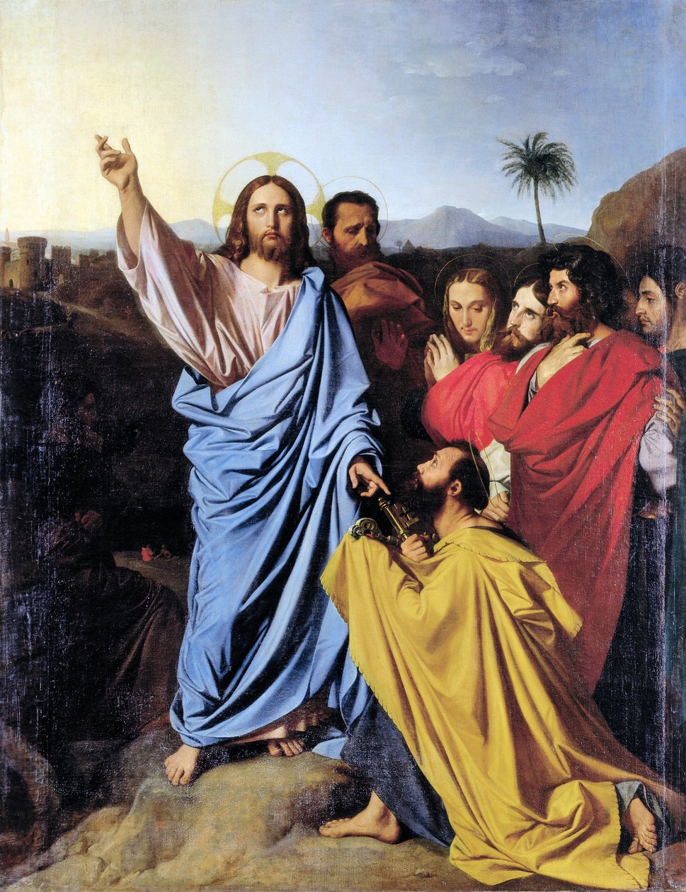 Levering af nøglerne til St. Peter, af Jean Auguste Dominique Ingres af Jean Auguste Dominique Ingres