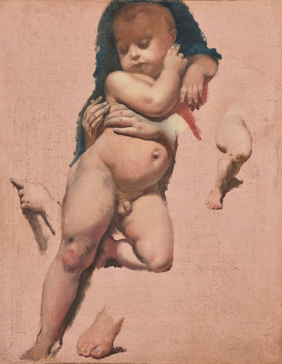 Studie til Christ Child of the Vow of Louis XIII i Montauban-katedralen af Jean Auguste Dominique Ingres
