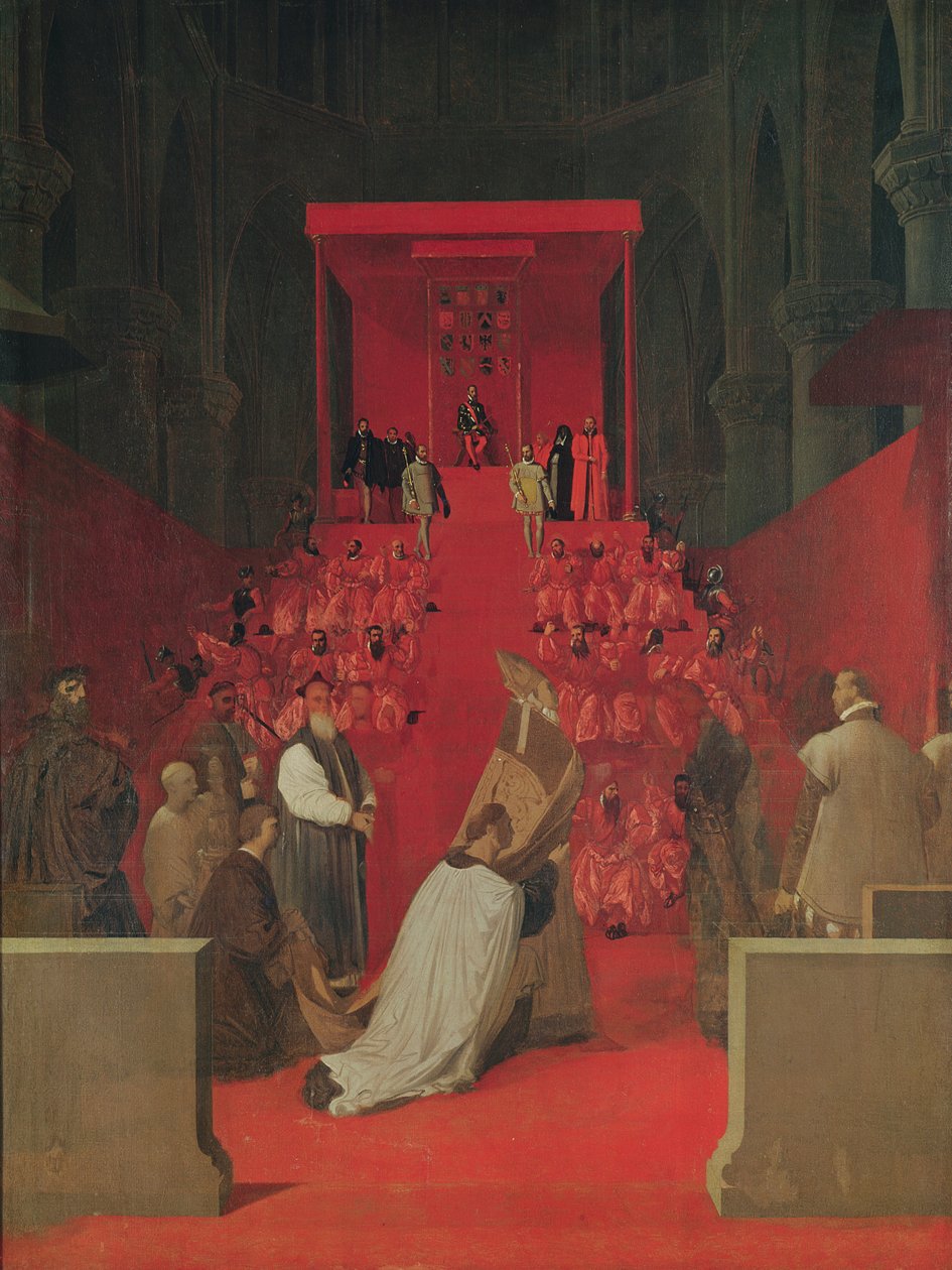 Fernando Alvarez de Toledo (1508-82) 3. hertug af Alba i St. Gudule-katedralen, 1815 af Jean Auguste Dominique Ingres