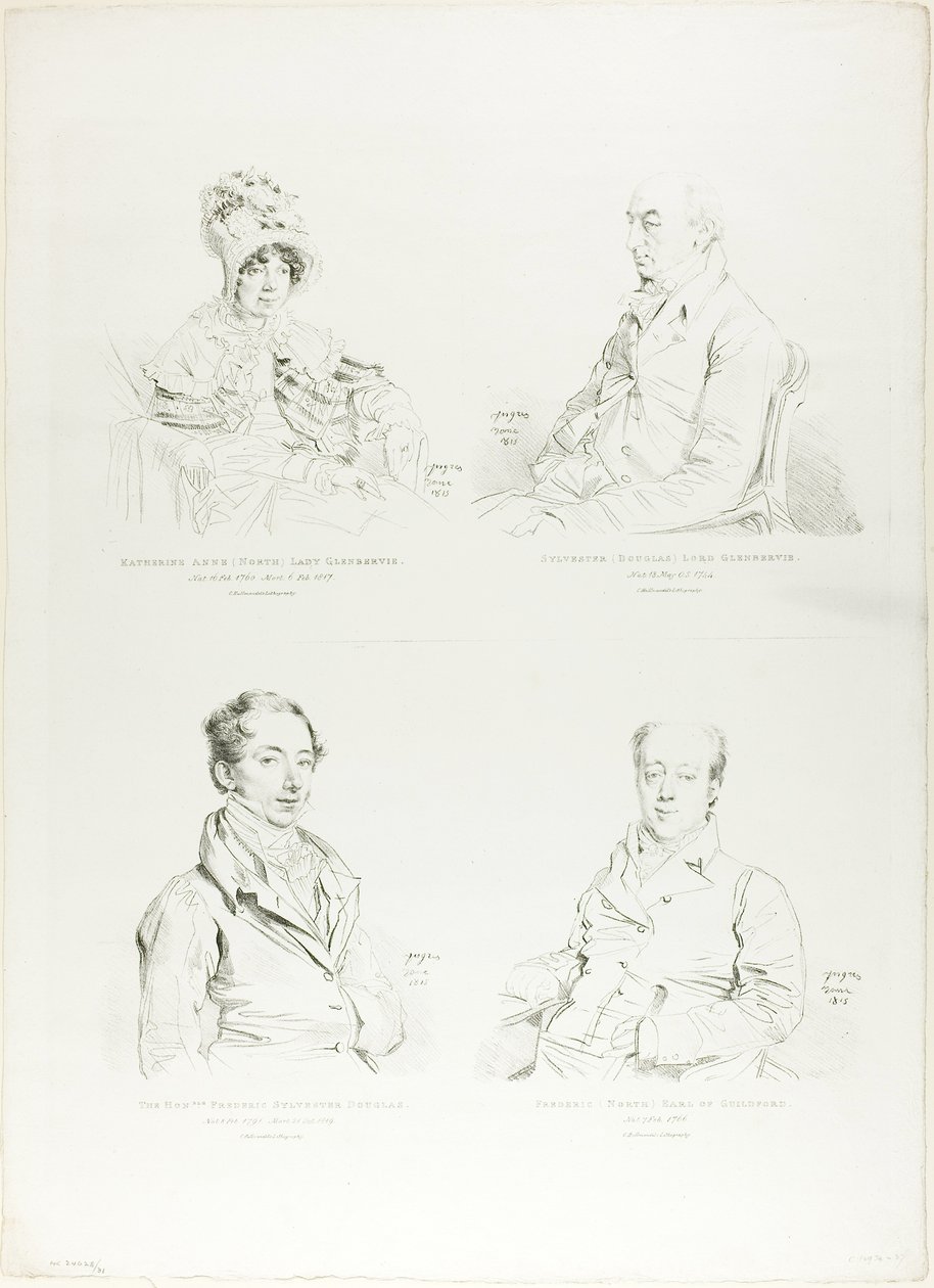 Fire familieportrætter af Jean Auguste Dominique Ingres