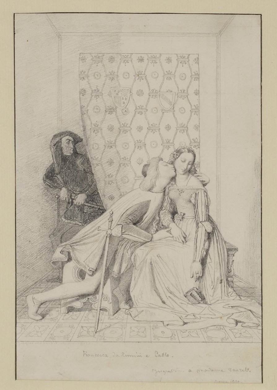 Francesca da Rimini og Paolo af Jean Auguste Dominique Ingres