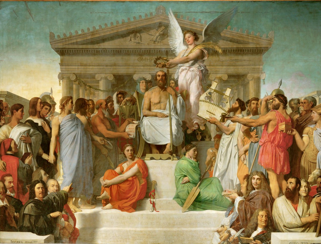 Homer deifie - Homers apoteose ... af Jean Auguste Dominique Ingres