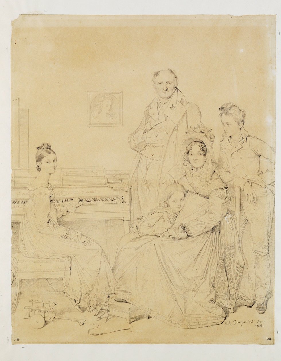 La famille Stamaty ... af Jean Auguste Dominique Ingres