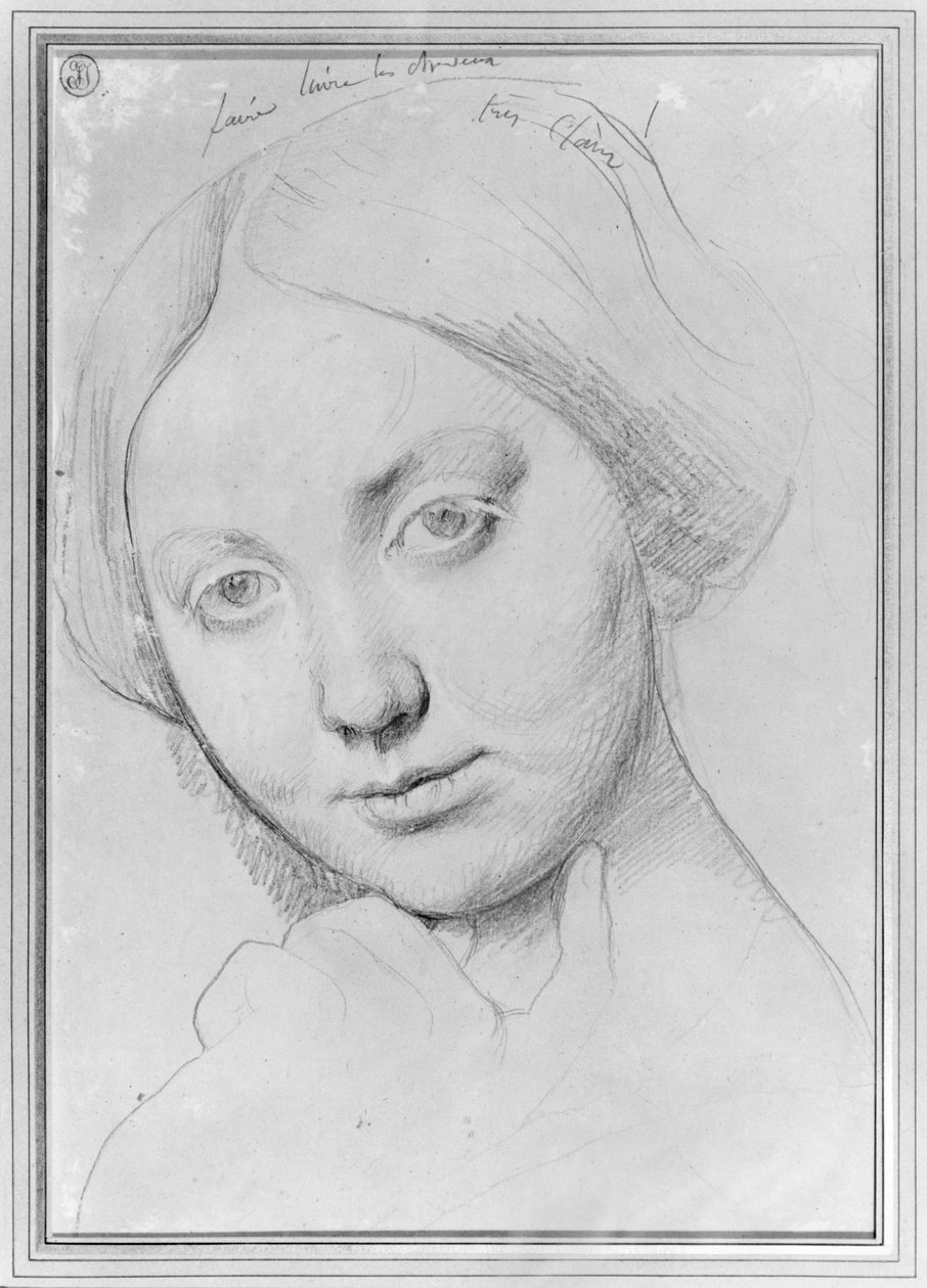 Louise de Broglie, grevinde af Haussonville, ca. 1842 (grafit på papir) af Jean Auguste Dominique Ingres