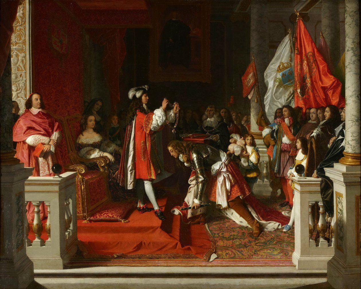 Marskal Berwick modtager fra Kong Philip V af Spanien Ordenen af det Gyldne Skind. af Jean Auguste Dominique Ingres