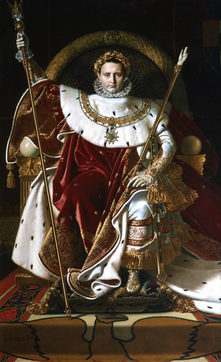 Napoleon I på den kejserlige trone, 1806 af Jean Auguste Dominique Ingres