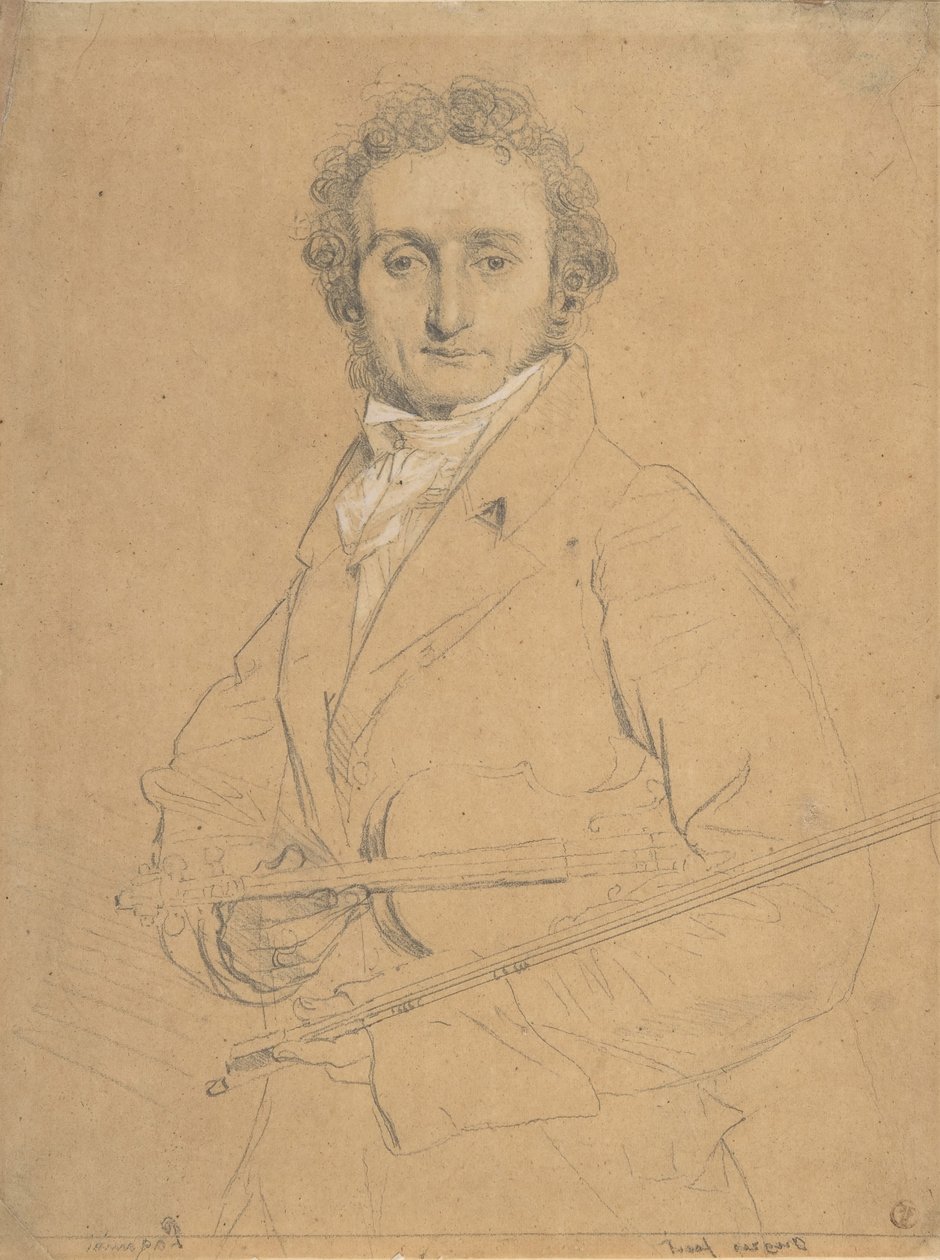 Niccolò Paganini 1784-1840, ca. 1830 af Jean Auguste Dominique Ingres