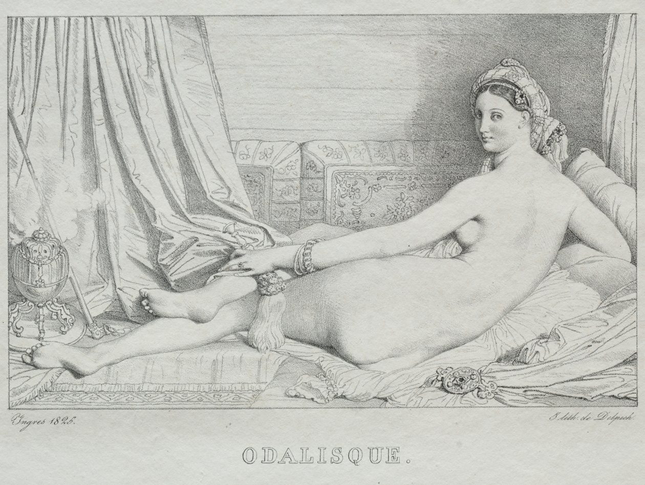 Odalisque af Jean Auguste Dominique Ingres