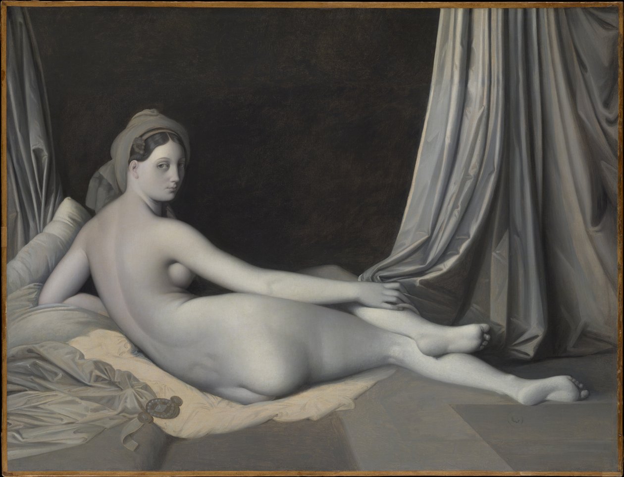 Odaliske i grisaille af Jean Auguste Dominique Ingres