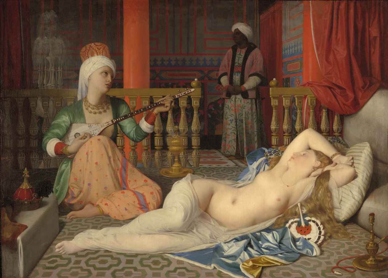 Odalisque med en slave, 1839-40 af Jean Auguste Dominique Ingres