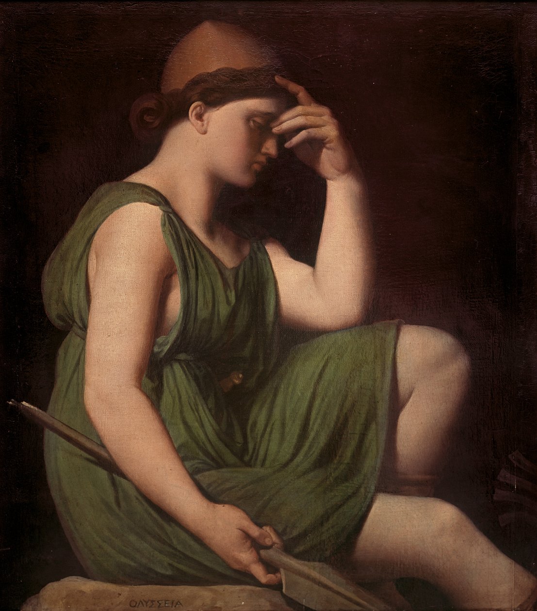 Odysseus, studie for Homers apoteose, ca. 1850 af Jean Auguste Dominique Ingres