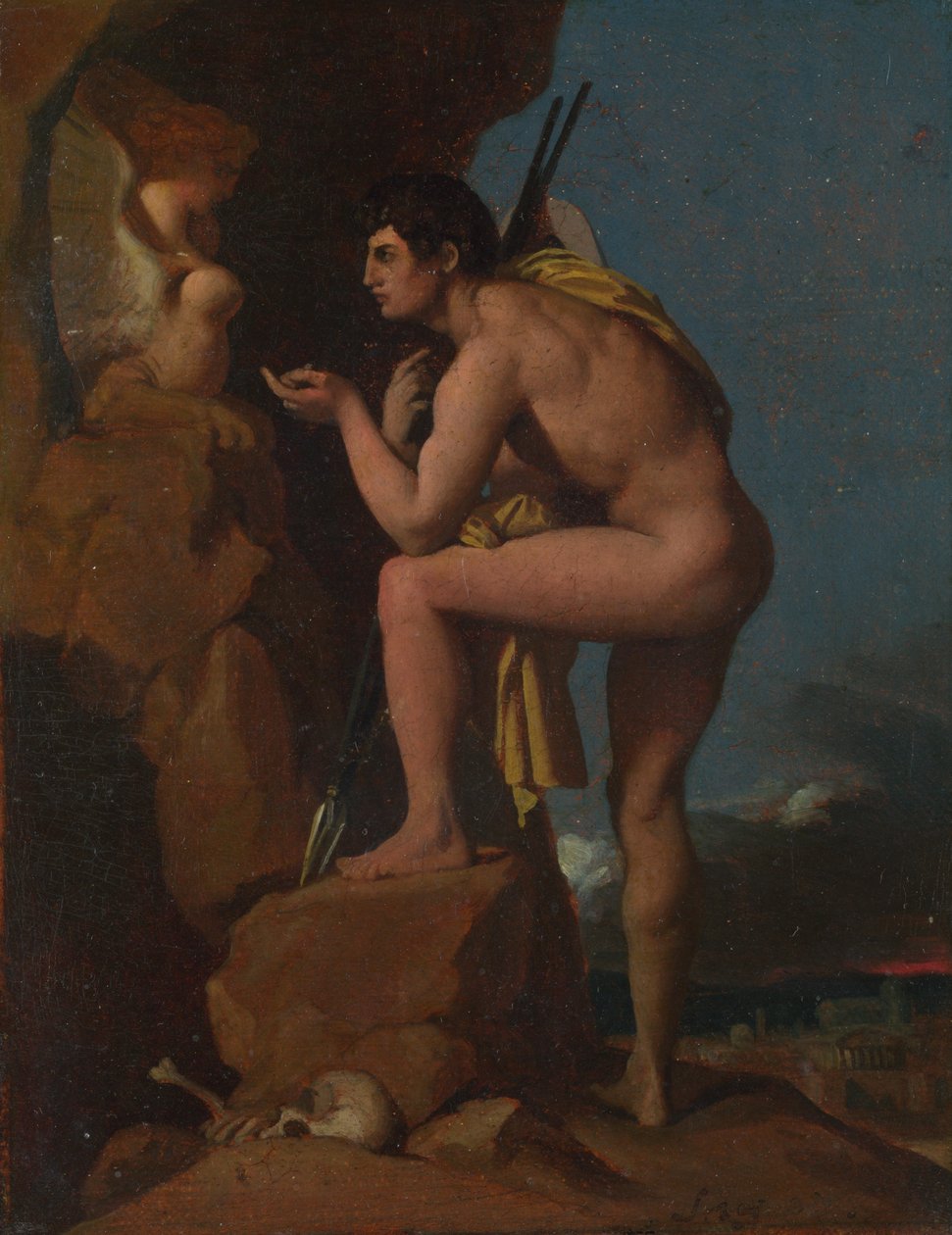 Ødipus og sfinxen, ca. 1826 af Jean Auguste Dominique Ingres