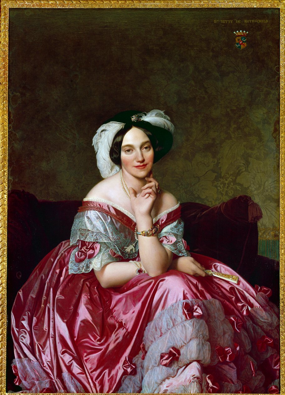 Portræt af baronesse Betty de Rothschild. Maleri af Jean Auguste Dominique Ingres (1780-1867) af Jean Auguste Dominique Ingres