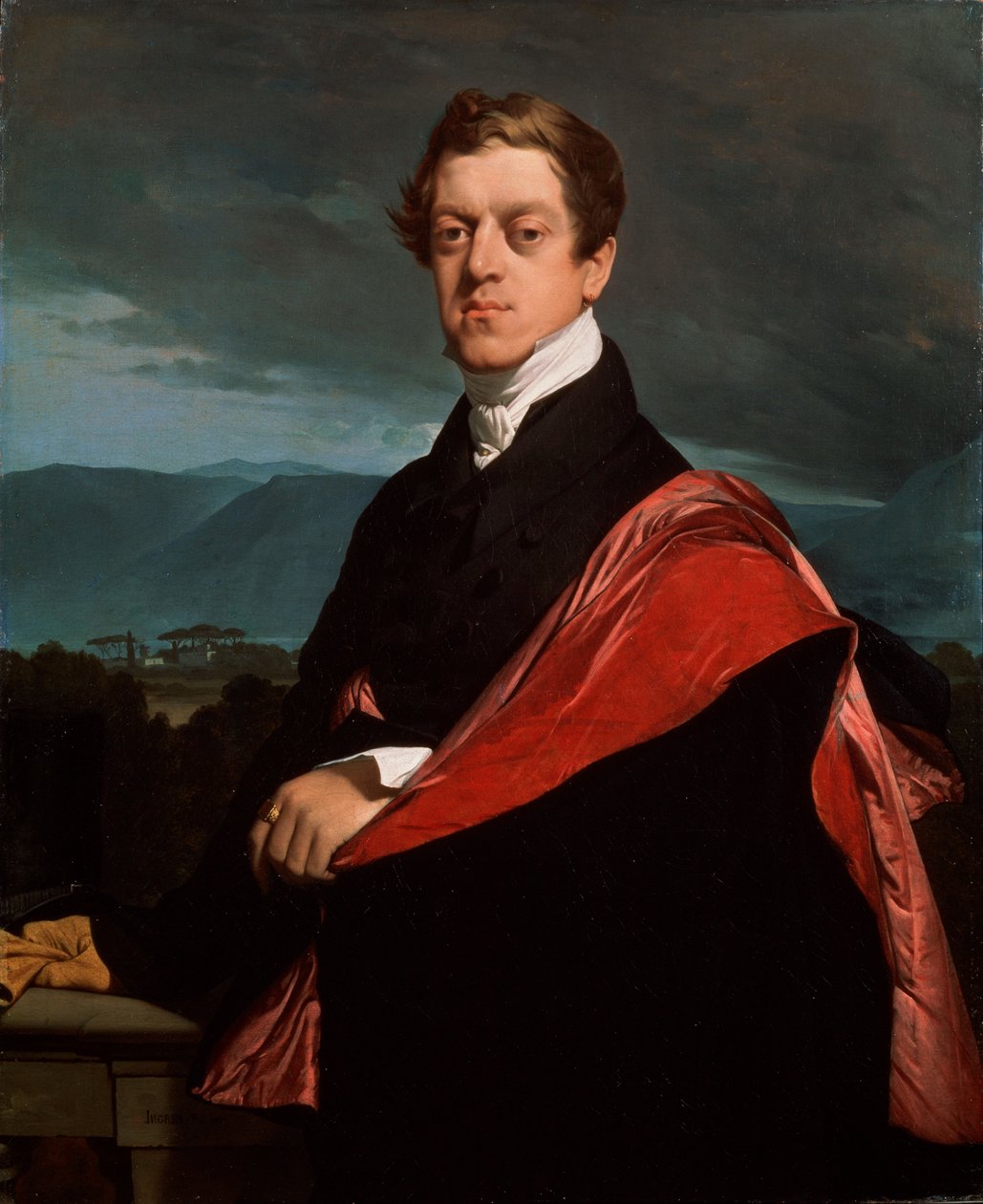Portræt af grev Nikolay D. Guriev, 1792-1867, 1821. af Jean Auguste Dominique Ingres