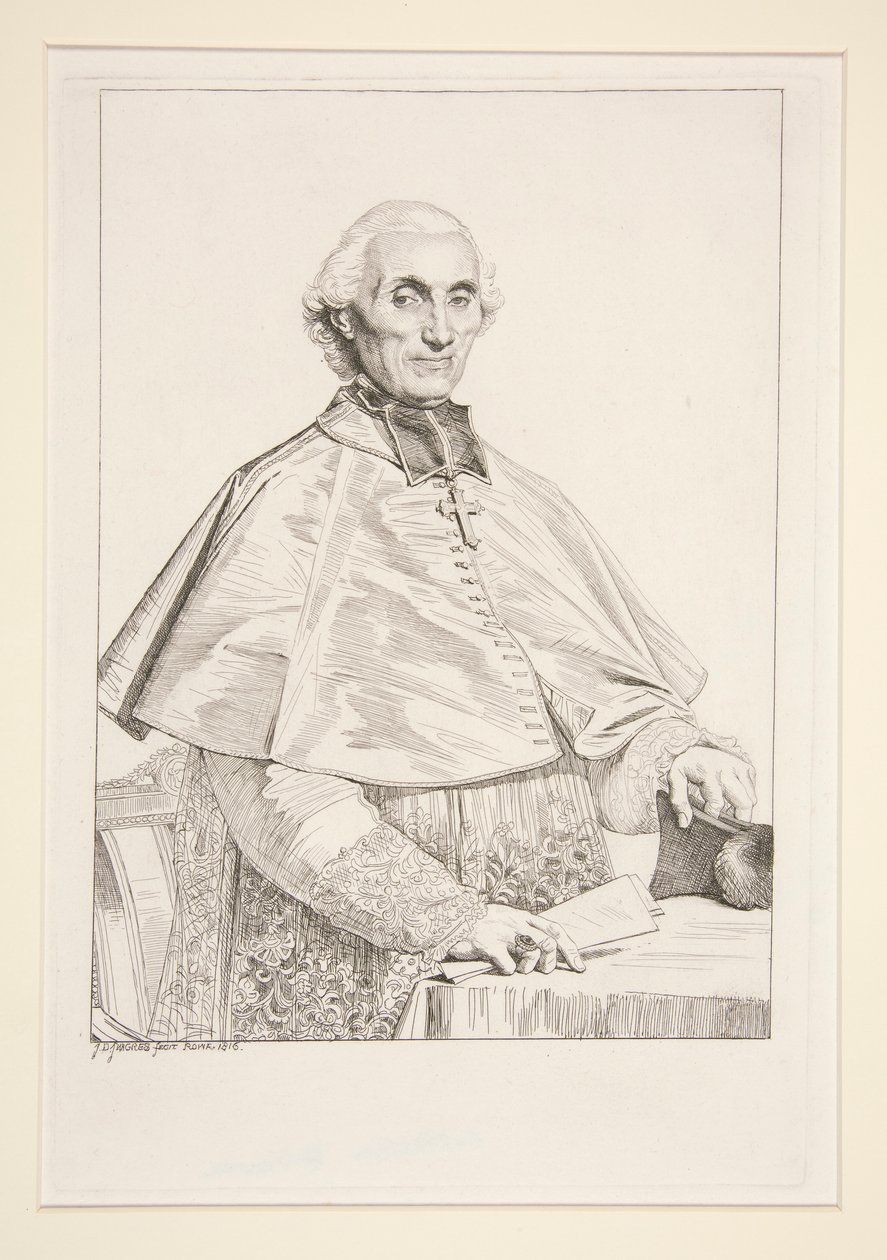 Portræt af Gabriel Courtois de Pressigny af Jean Auguste Dominique Ingres