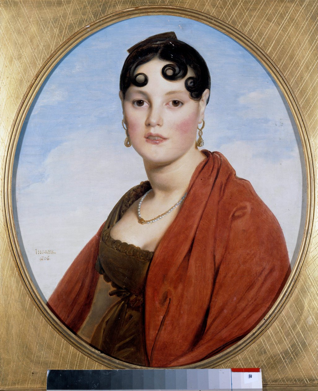 Portræt af Madame Aymon kaldet Belle Zelie. Maleri af Jean Auguste Dominique Ingres (1780-1867) af Jean Auguste Dominique Ingres