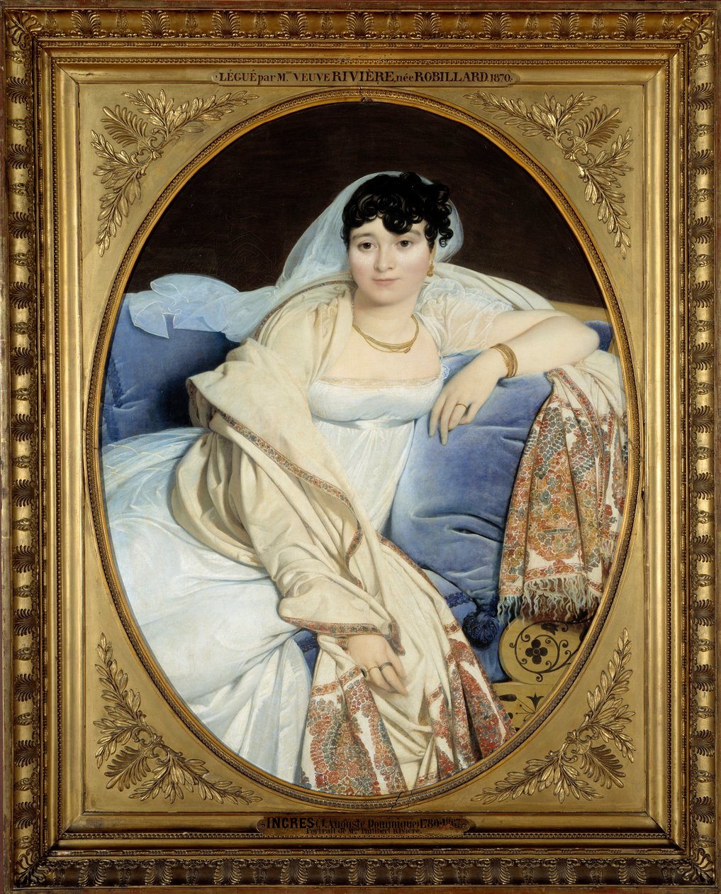 Portræt af Madame Riviere (1773-1848) Hustru af Philibert Riviere Maleri af Jean Auguste Dominique Ingres (1780-1867) 1806 søn. 1,16x0,9 m - - Madame Philibert Riviere, født Marie Françoise Jacquette Bibiane Blot de Beauregard (1773-1848). Maleri af John af Jean Auguste Dominique Ingres