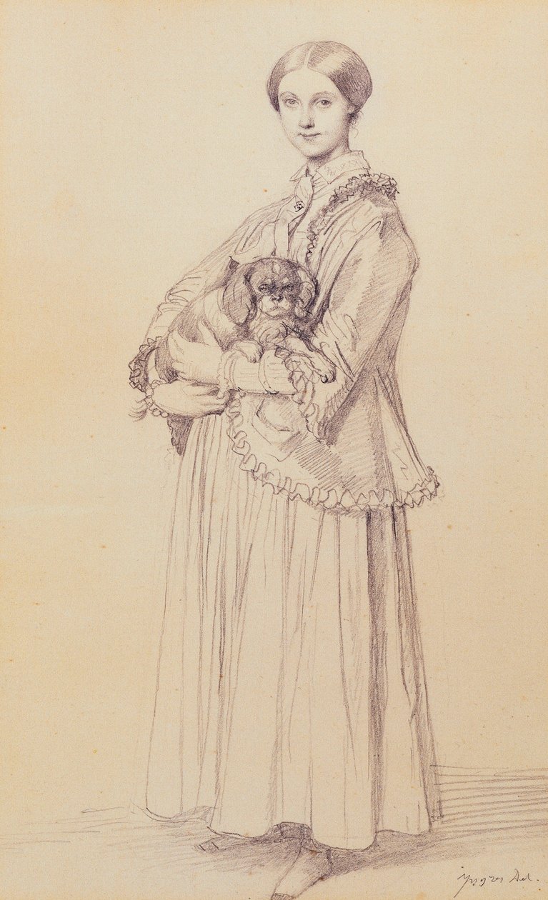 Portræt af Mademoiselle Marie Reiset, senere Vicomtesse Adolphe-Louis-Edgar de Segur-Lamoignon, 1850 af Jean Auguste Dominique Ingres