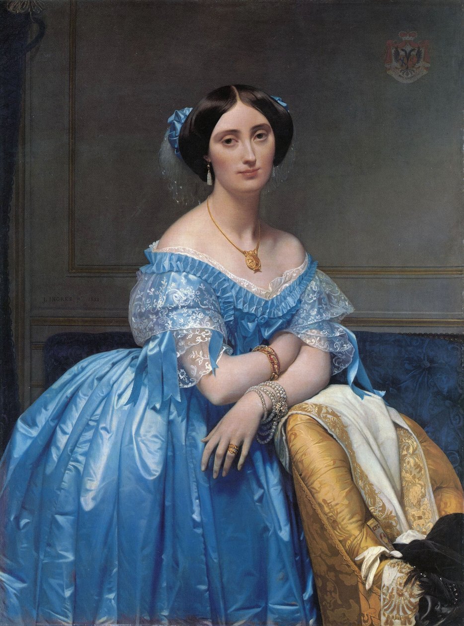 Portræt af prinsesse Albert de Broglie af Jean Auguste Dominique Ingres